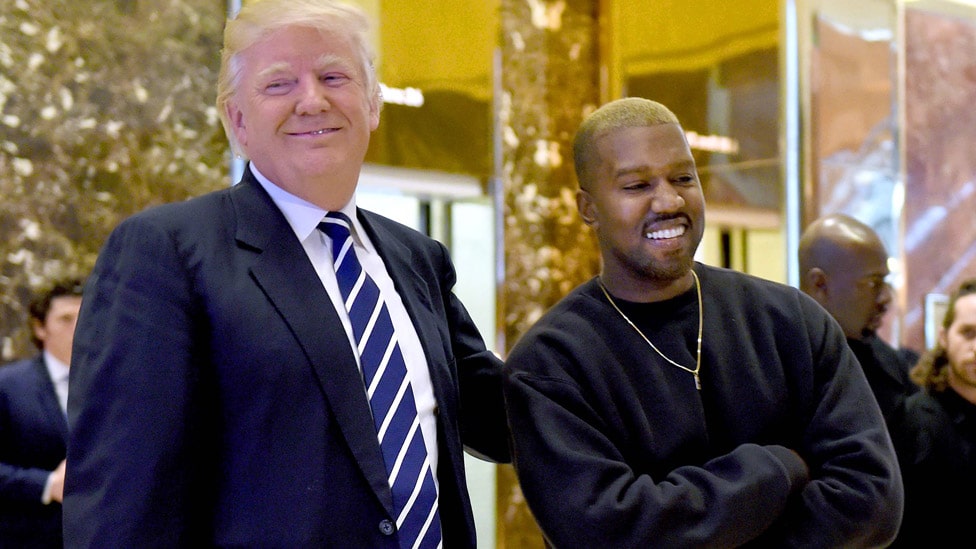 President Trump and Kanye West in 2016