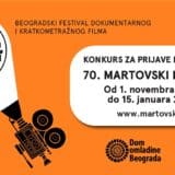 Konkurs za prijavu filmova na 70. Martovski festival 1