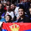 Posle pobede nad Makabijem, navijači Zvezde u hali "Aleksandar Nikolić" bodre Srbiju 15