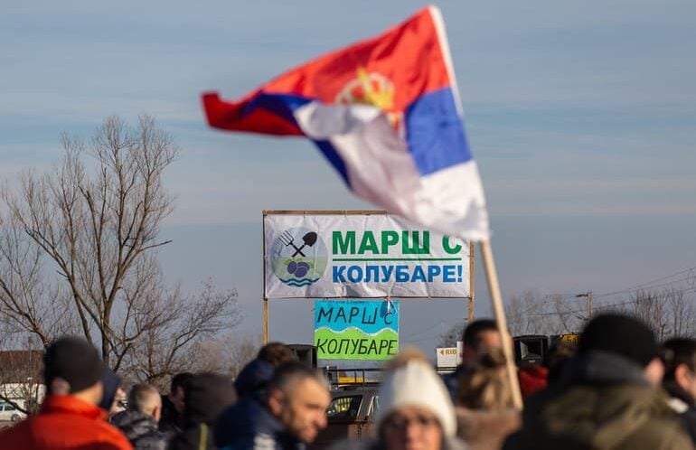 Akcija aktivista pokreta „Marš s Kolubare” protiv Euro litijuma u Valjevu 1