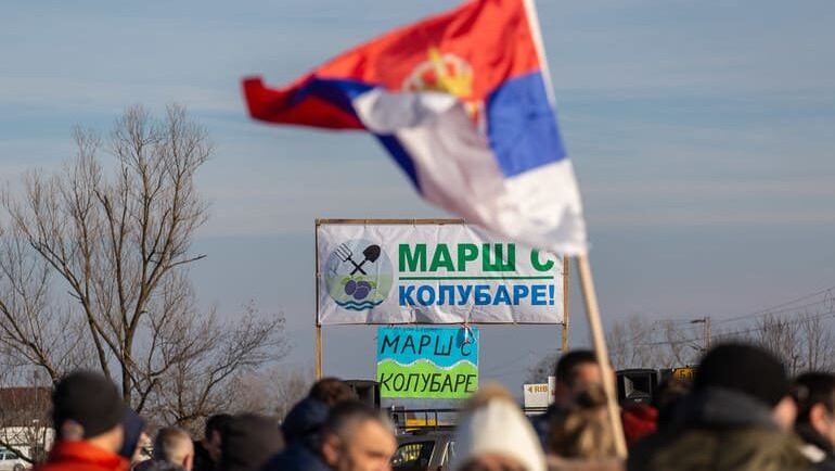 Akcija aktivista pokreta „Marš s Kolubare” protiv Euro litijuma u Valjevu 1