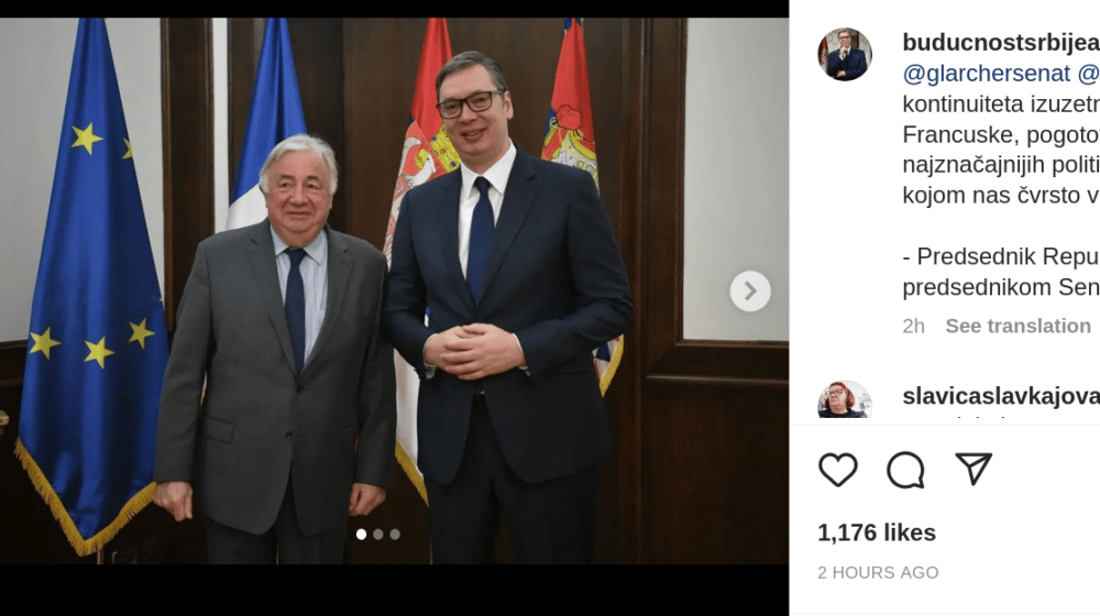 Vučić sa predsednikom Senata Francuske Laršeom o ZSO i Kosovu 1