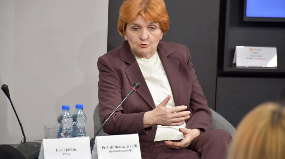 Zdravstveni radnici iz SSP traže ostavku ministarke Grujićić zbog 'ćutanja' o reklamiranju parizera 1