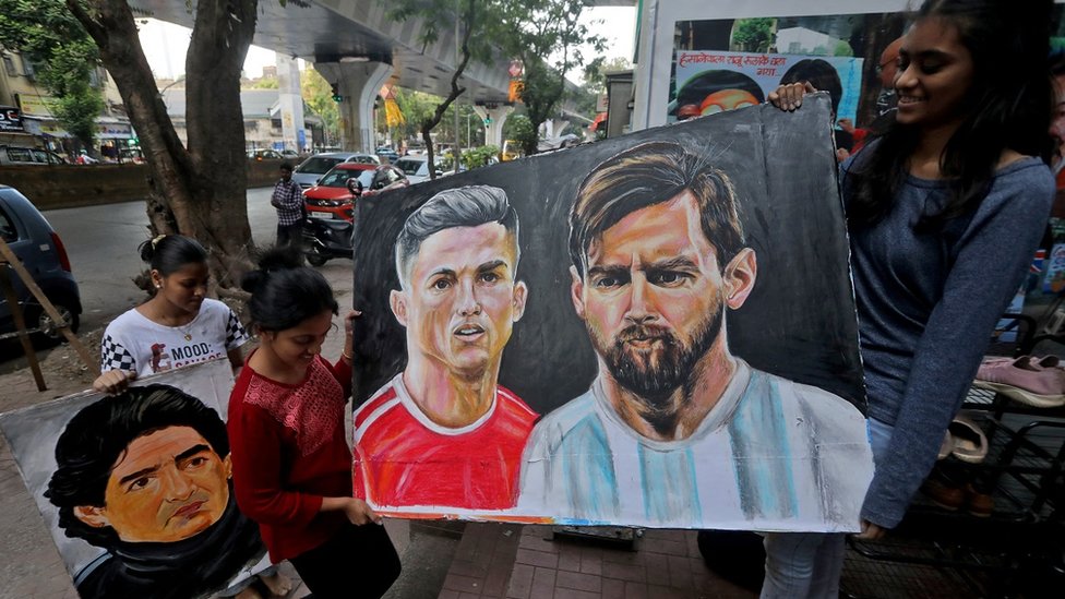 Portreti Maradone, Ronalda i Mesija