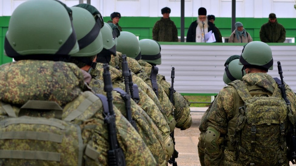 Conscripted citizens are seen as part of the mobilization as military training continue within the scope of mobilization in Rostov, Russia on October 31, 2022