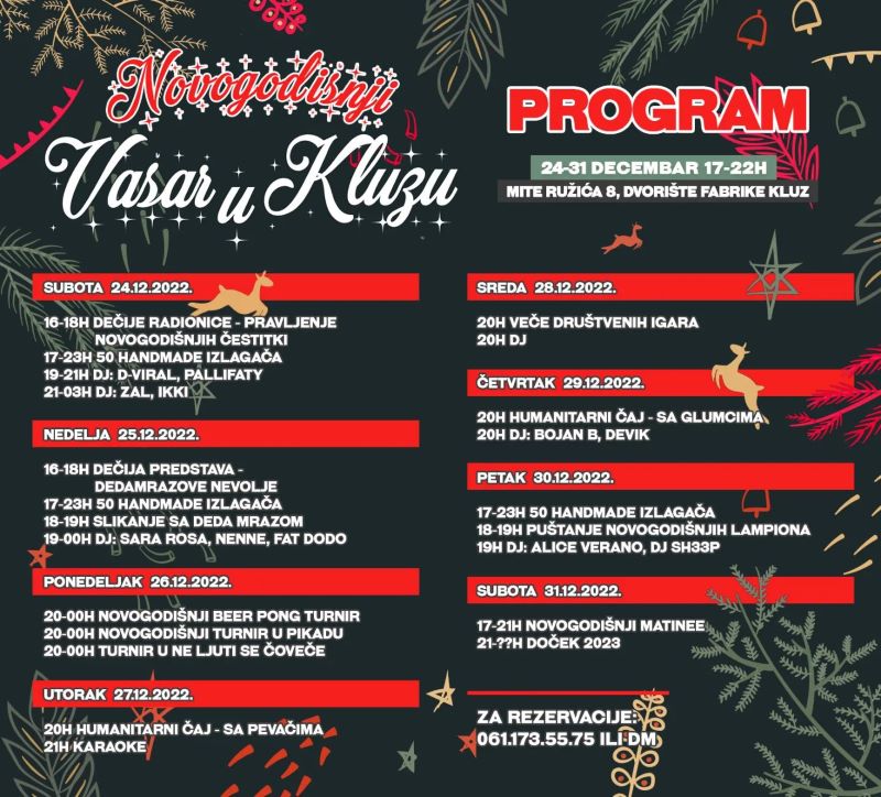 Novogodišnji vašar u "Kluzu" od 24. do 31. decembra, evo šta vas sve očekuje 3