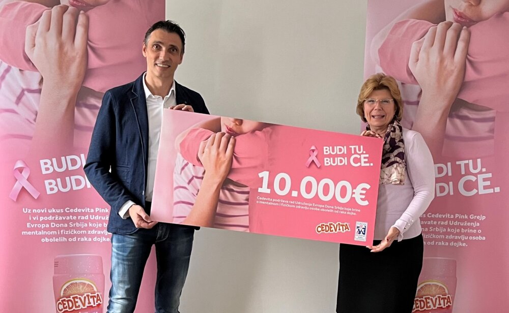 U sklopu kampanje „Budi TU. Budi CE.“ Cedevita je donirala 33.000 evra za borbu protiv raka dojke 4