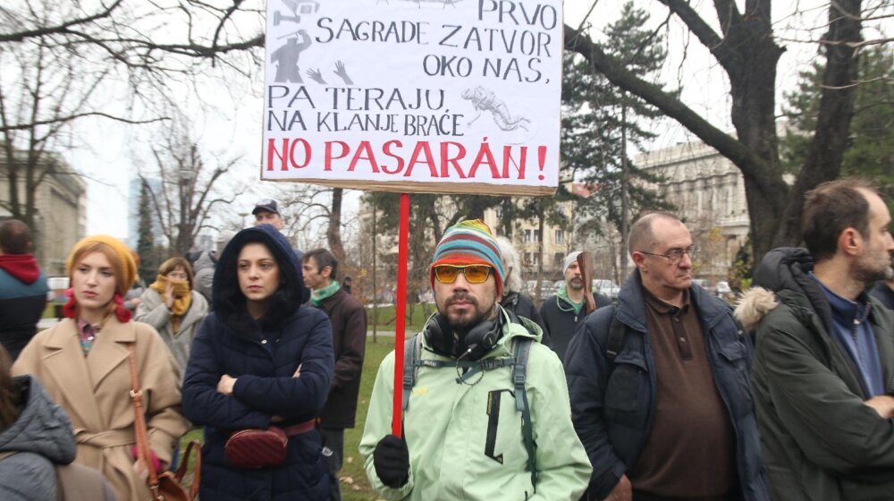 Održan protest portiv Nacrta zakona o unutrašnjim poslovima: Ako se taj akt usvoji Srbija će postati crna rupa Evrope 1