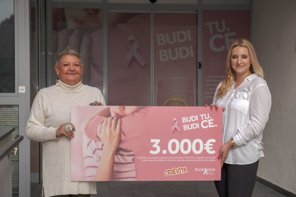 U sklopu kampanje „Budi TU. Budi CE.“ Cedevita je donirala 33.000 evra za borbu protiv raka dojke 3