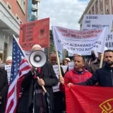 Održan protest ispred srpske ambasade u Tirani 9