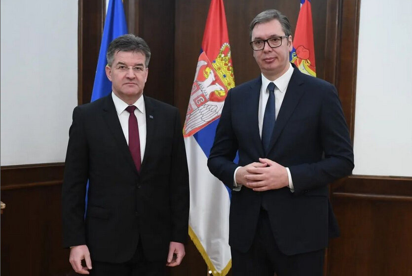 Vučić posle sastanka sa Lajčakom: Naglasio sam neophodnost primene dogovora o Zajednici srpskih opština 1