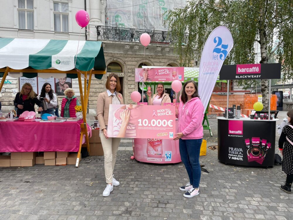 U sklopu kampanje „Budi TU. Budi CE.“ Cedevita je donirala 33.000 evra za borbu protiv raka dojke 2