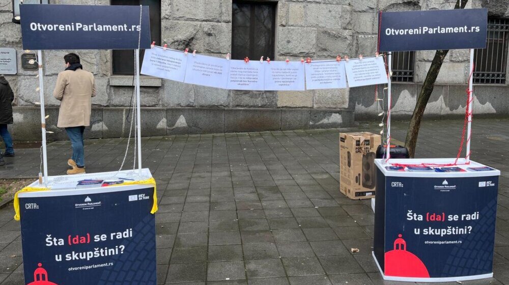 Inicijativa Otvoreni parlament organizovala uličnu akciju "Srećna bolja skupština" 1