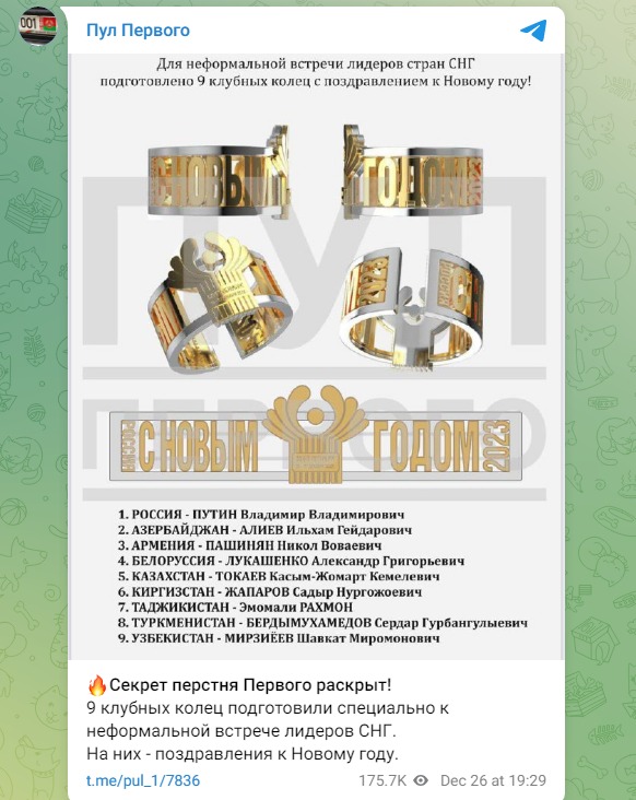 Putin poklanjao prstenje sa natpisom "Srećna Nova 2023. godina" i "Rusija": Jedan odmah primećen na Lukašenkovoj ruci 2