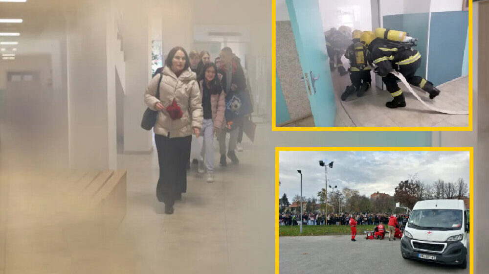 Vežba evakuacije održana u Osnovnoj školi „Jovan Popović” u Sremskoj Mitrovici 1