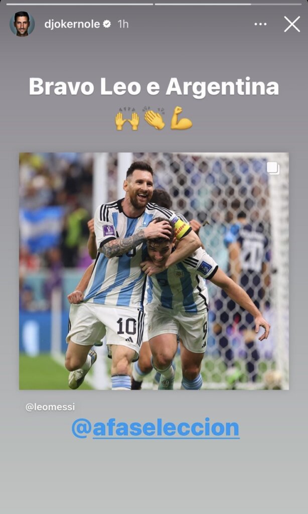 Đoković čestitao fudbalerima i Hrvatske i Argentine posle polufinalnog meča sa Argentinom 2