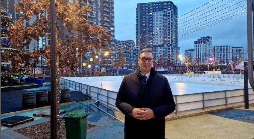 Vučić posle sastanka sa zvaničnicima EU i SAD na Instagramu najavio otvaranje klizališta u Beogradu na vodi 1