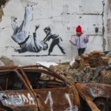 Mural attributed to Banksy found in Borodyanka