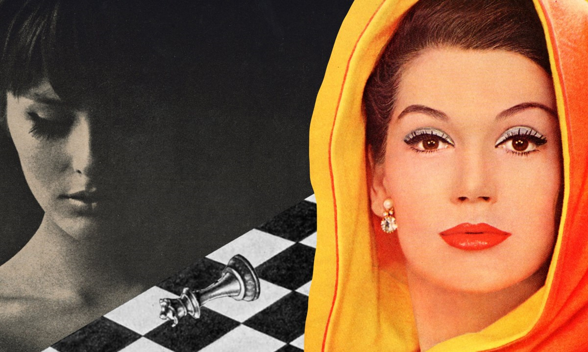 Two women and a chessboard