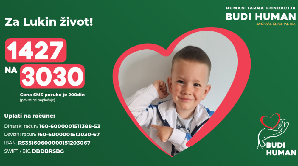 Fondacija „Budi human“ prikuplja pomoć za Luku Stajkovića 1
