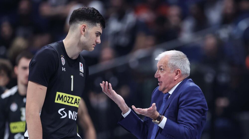 Tristan Vukčević and Head coach Željko Obradović