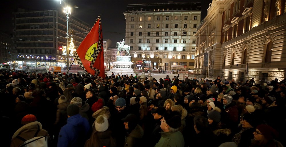 Pre četiri godine u ovo vreme hiljade ljudi bilo na ulicama Beograda: Podsetnik kroz fotografije iz januara 2019. 7