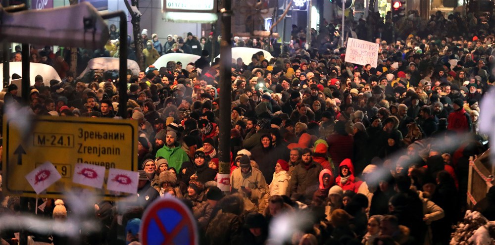 Pre četiri godine u ovo vreme hiljade ljudi bilo na ulicama Beograda: Podsetnik kroz fotografije iz januara 2019. 5