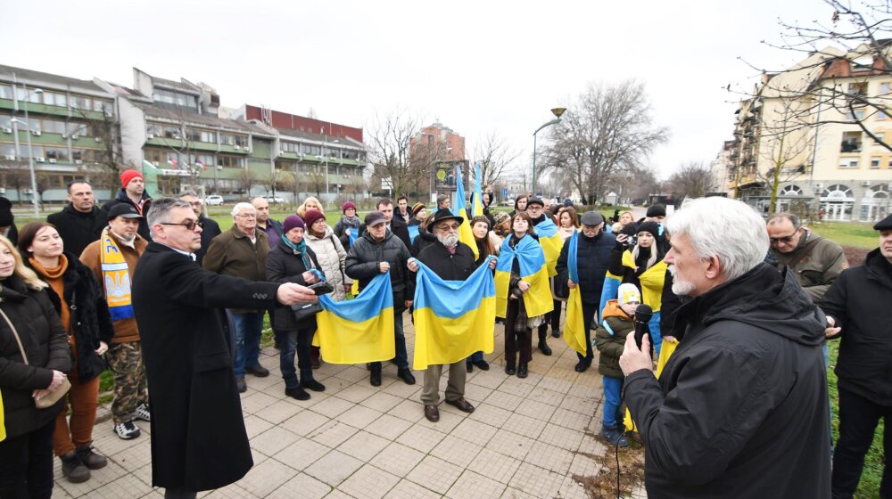 Novi Sad: Živi lanac jedinstva u znak podrške Ukrajini 1