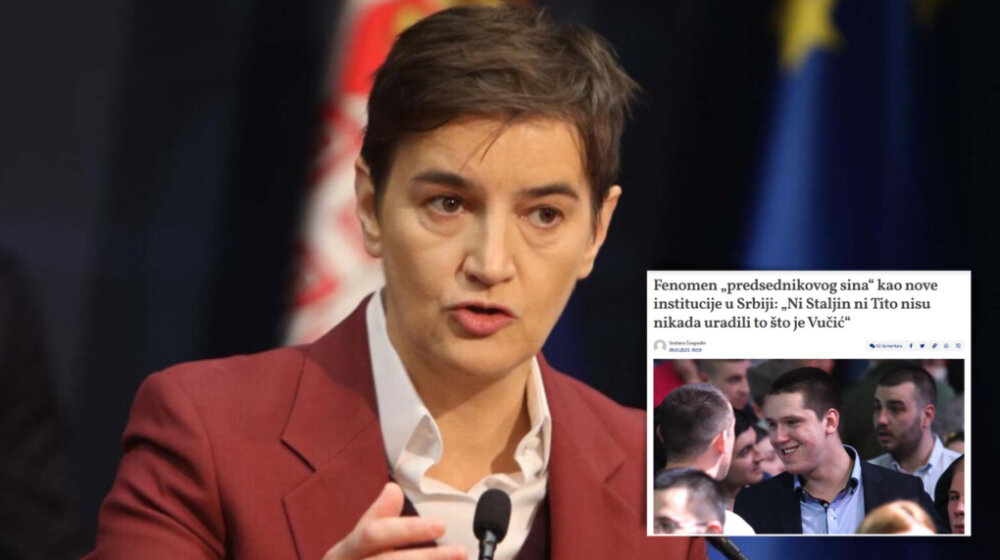 "Danilo je mladić za primer - vaspitan, požrtvovan, pažljiv": Ana Brnabić reagovala na tekst Danasa o sinu Aleksandra Vučića 1