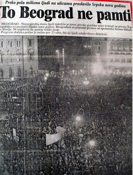 "Beograd se vraća na mape sveta": Balašević je to izgovorio pred pola miliona ljudi na dočeku srpske Nove u Beogradu 1997. i sve je stalo 2