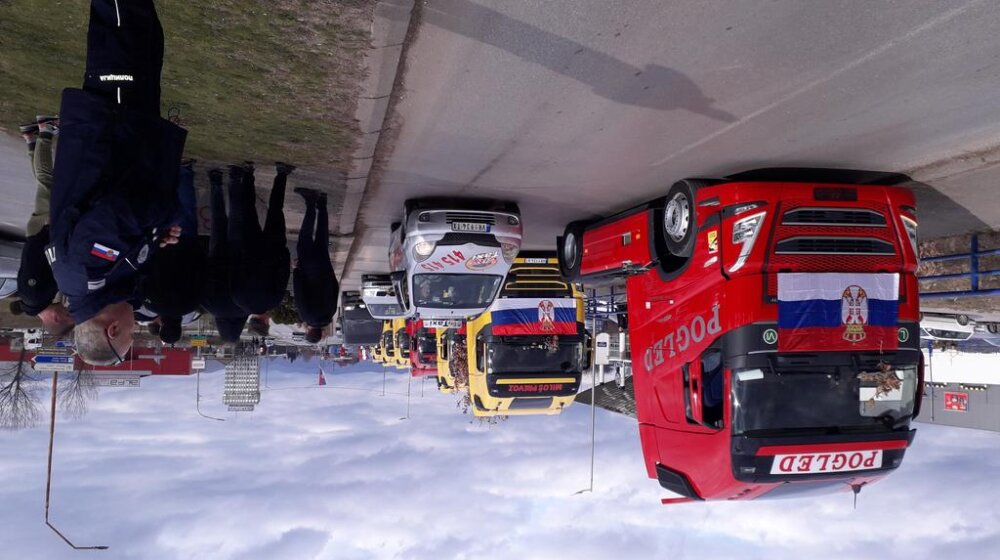 Vranje na Badnji dan pod blokadom kamiondžija 1