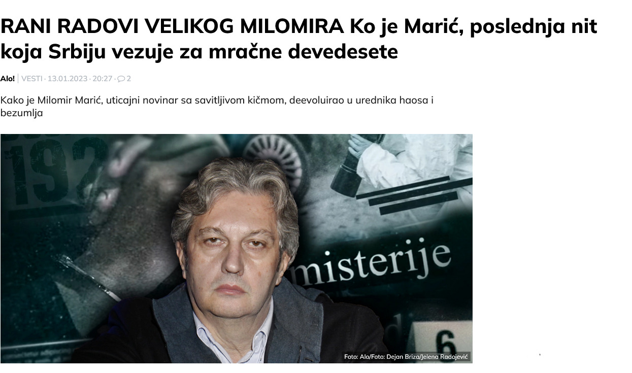 Napadi na Milomira Marića u režimskim tabloidima - poruka onima koji bi da napuste "naprednjački brod", pa i Ivici Dačiću 2