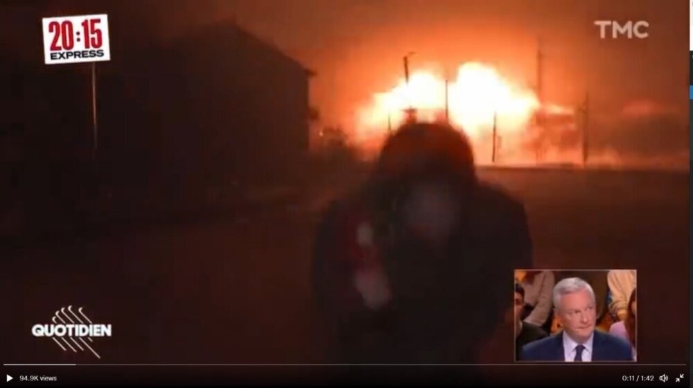 Francuski novinar pukom srećom preživeo bombardovanje Kramatorska: Projektil eksplodirao dok se javljao u prenosu uživo (VIDEO) 1