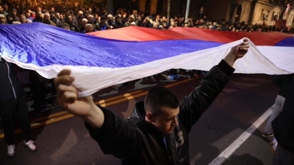 Nationalists rally against plans for normalization of ties between Belgrade and Pristina