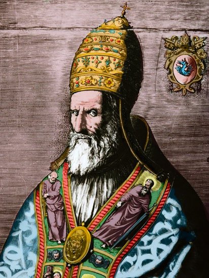 A drawing of Pope Gregory XIII