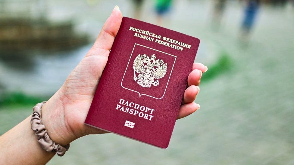 Picture of a Russian passport