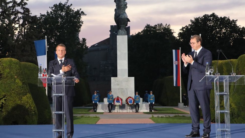Srbija, Francuska i diplomatija: Od ratnih saveznica, preko „mračnih devedesetih", do „obnovljenog prijateljstva" 4 Makron u Beogradu