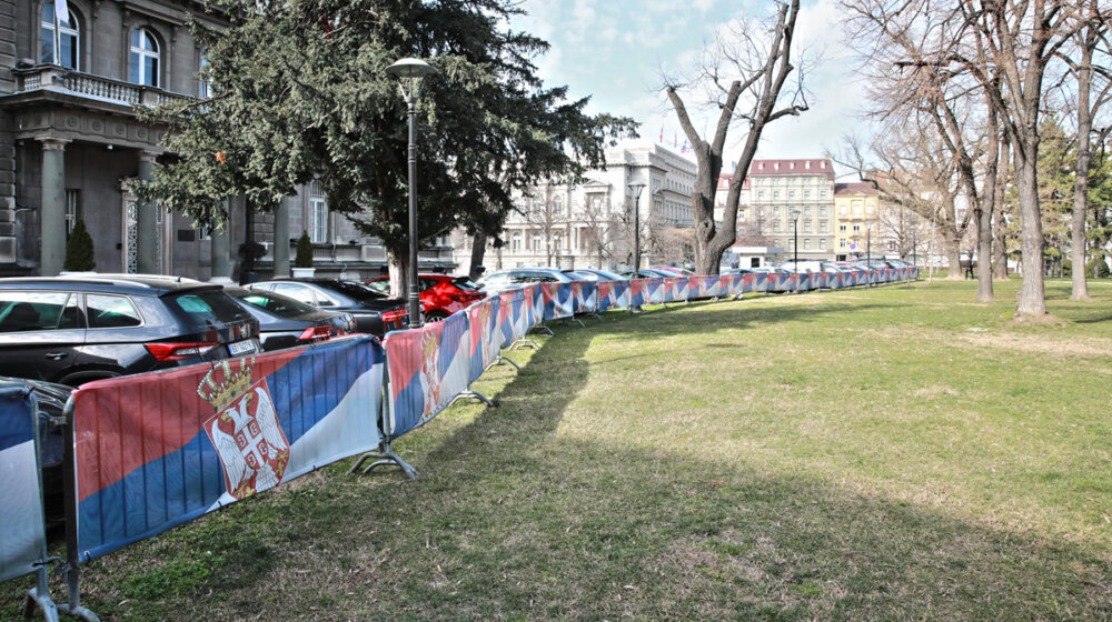 Predsedništvo, Pionirski park, ograda