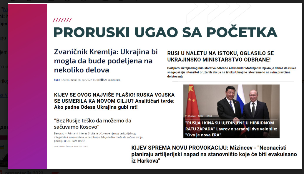 "Proruski narativ se povlači, sve ima više kritike": Kako izveštavaju mediji u Srbiji o ratu u Ukrajini? 3 "Proruski narativ se povlači, sve ima više kritike": Kako izveštavaju mediji u Srbiji o ratu u Ukrajini? 3