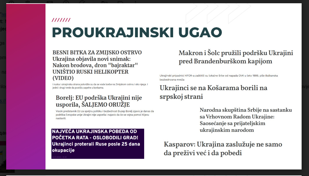 "Proruski narativ se povlači, sve ima više kritike": Kako izveštavaju mediji u Srbiji o ratu u Ukrajini? 4 "Proruski narativ se povlači, sve ima više kritike": Kako izveštavaju mediji u Srbiji o ratu u Ukrajini? 4