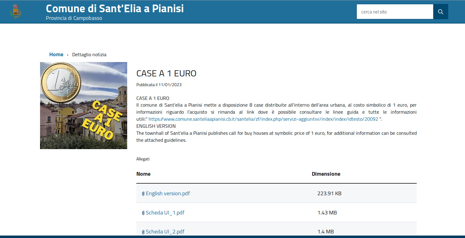 Još jedan italijanski grad prodaje kuće za po 1 evro 2 Još jedan italijanski grad prodaje kuće za po 1 evro 2