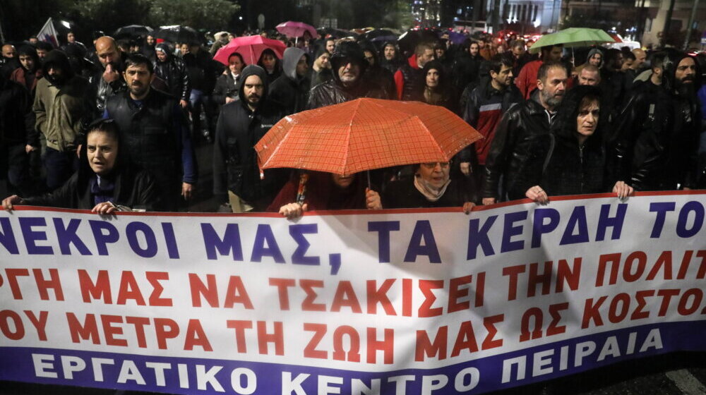 Demonstracije u Solunu zbog železničke nesreće 1
