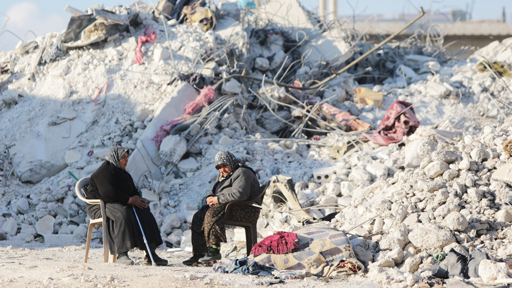 Zemljotresi u Turskoj i Siriji: Zašto su Ujedinjene nacije kasnile sa isporukom pomoći 1 A view of collapsed buildings in quake-hit Jindires town of Afrin district, Syria - 21 Feb 2023