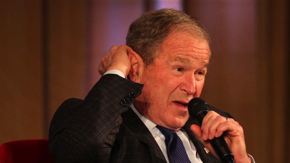President Bush at a conference in November 2022
