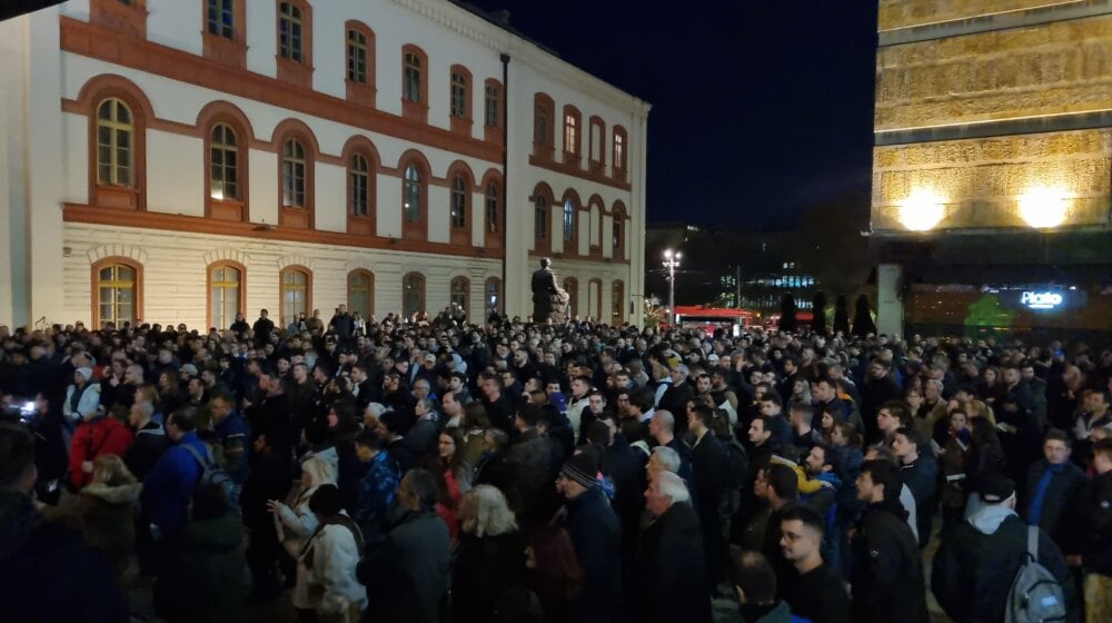 Studentski protest protiv evropskog predloga za Kosovo 1