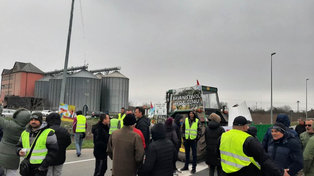 Meštani Bavaništa blokirali magistralni put zbog seče šume 1