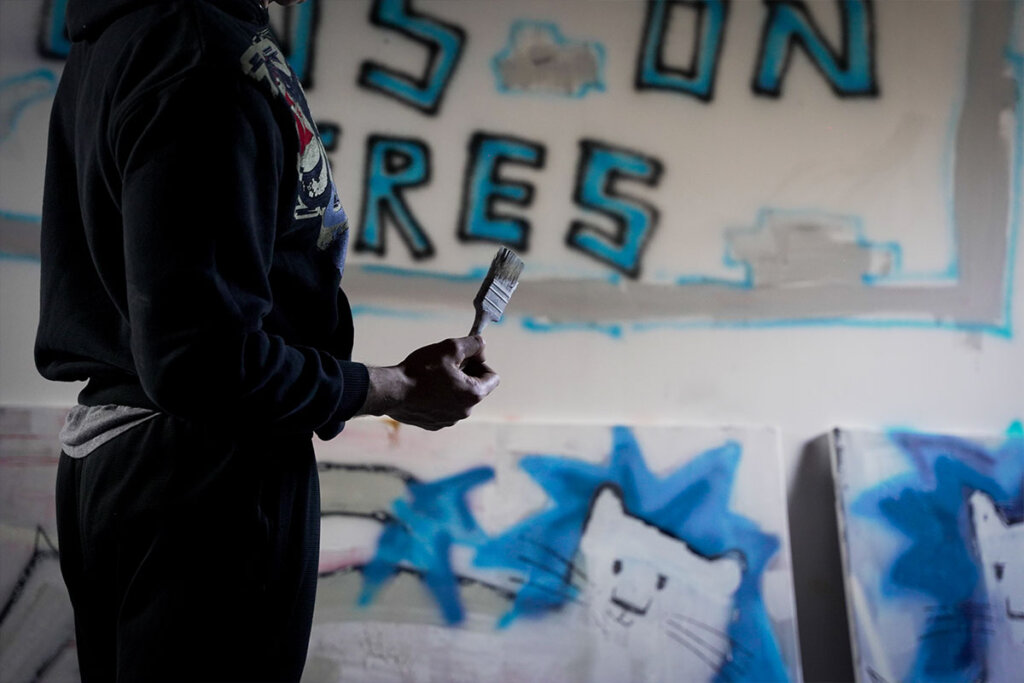 Život je, kao i umetnost, hod po žici: Izložba "Lavovi na žicama" u galeriji Monolog 2