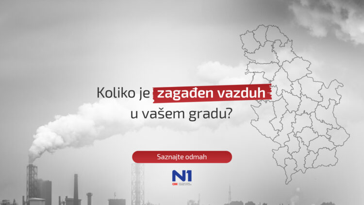 Znate li koliko je zagađen vazduh u vašem gradu? Proverite na portalu N1 1