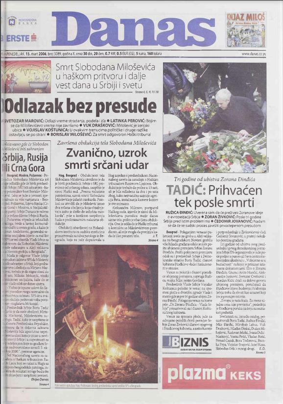 "Odlazak bez presude": Na današnji dan preminuo Slobodan Milošević 1