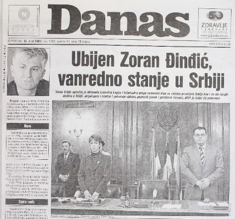 Dvadeset godina od atentata na premijera Zorana Đinđića: Svet u šoku, Srbija u vanrednom stanju 2